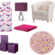 If your tastes are more feminine, check out this fun and flirty dorm room design! From hot pink comfy throws to contrasting deep purple mood lighting, this design has it...