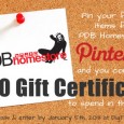 Pin It and You Could Win It Announcing the PDB Homestore Pin to Win contest! Pin your favorites from PDB Homestore to your Pinterest boards and you could be the 1 lucky pinner that will win a...