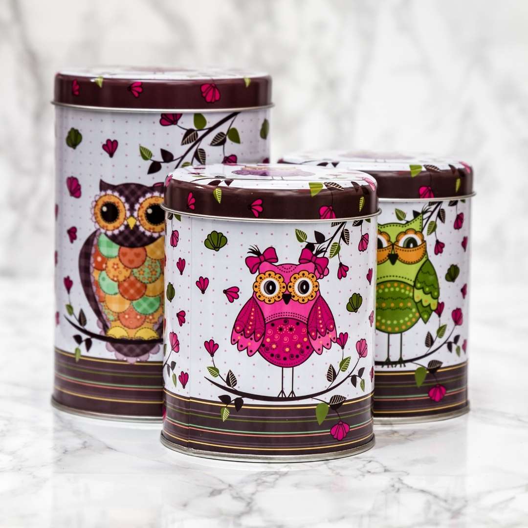 Owls on Cute Canisters