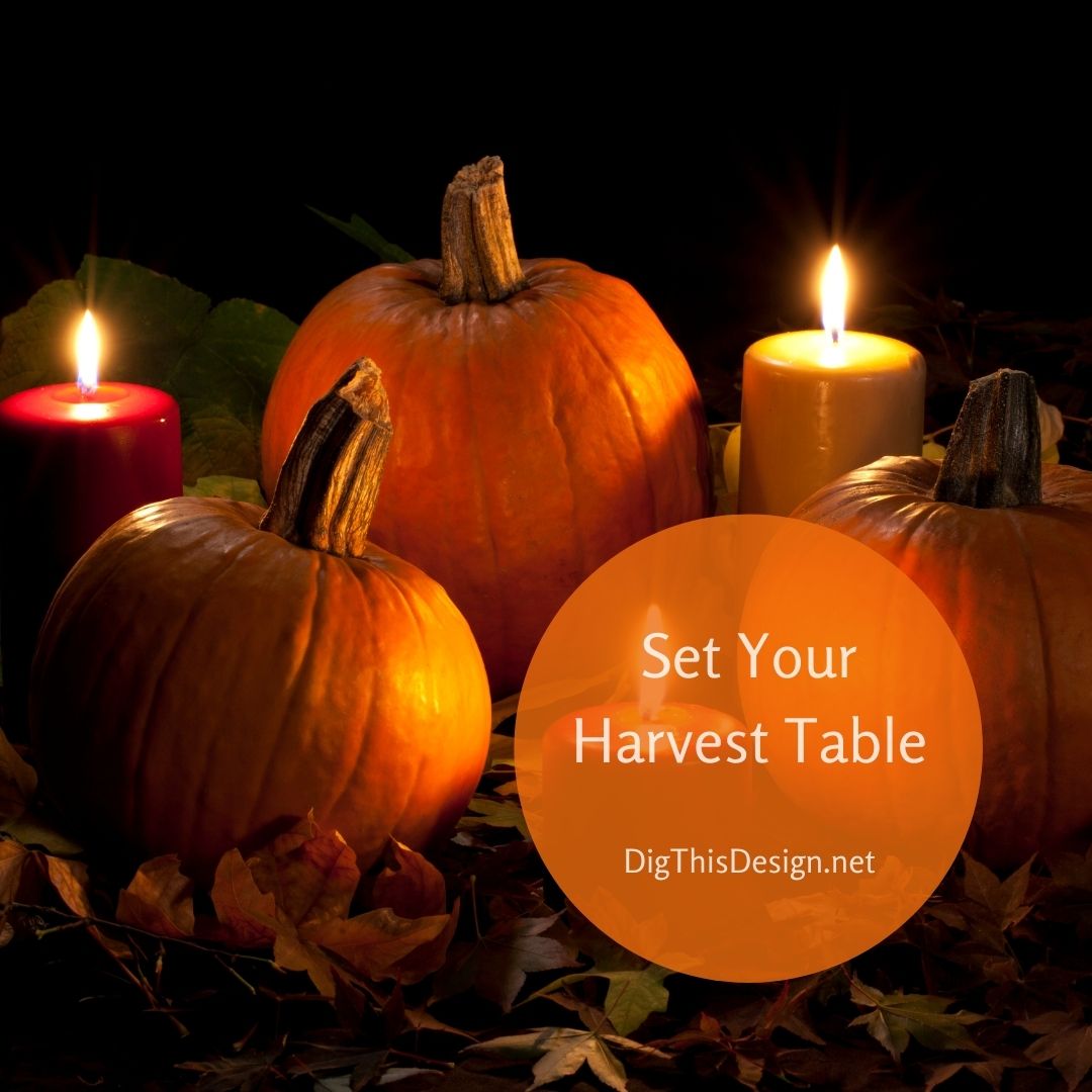 Set Your Harvest Table With Pumpkins And Greenery 3445