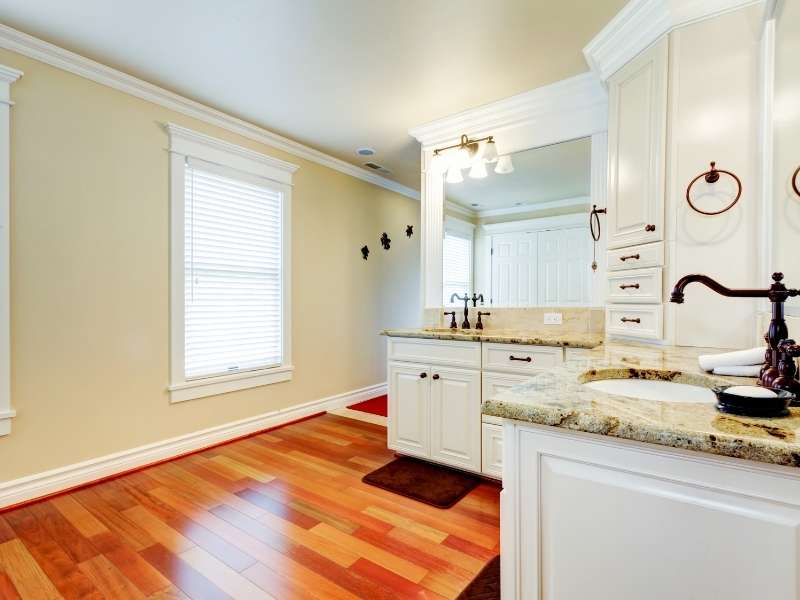 Hardwood Flooring in the Bathroom