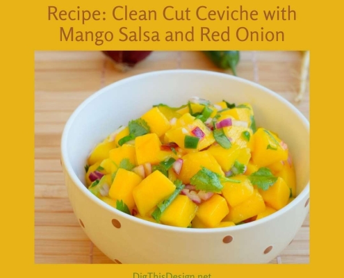 Recipe Clean Cut Ceviche with Mango Salsa and Red Onion