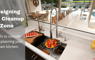 Designing the clean up zone sink area in a kitchen design