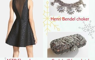 new years eve party outfit ASTR dress Stuart Weitzman lace pumps gemstone clutch Henri Bendel chocker necklace