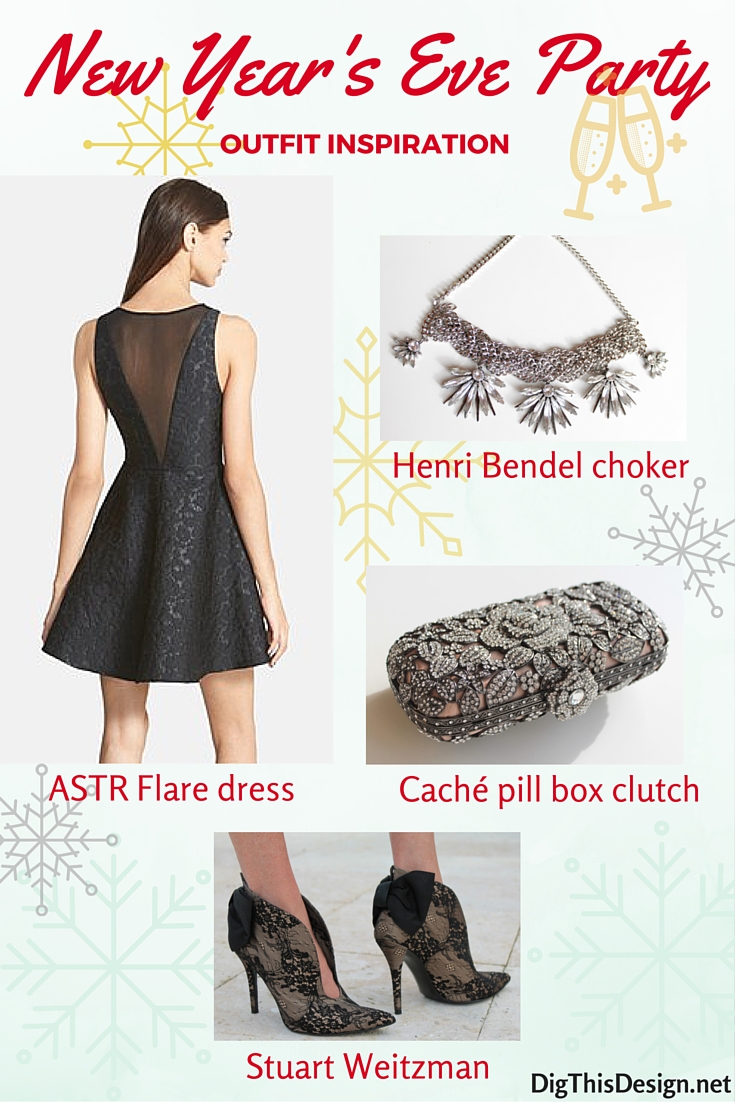 new years eve party outfit ASTR dress Stuart Weitzman lace pumps gemstone clutch Henri Bendel chocker necklace