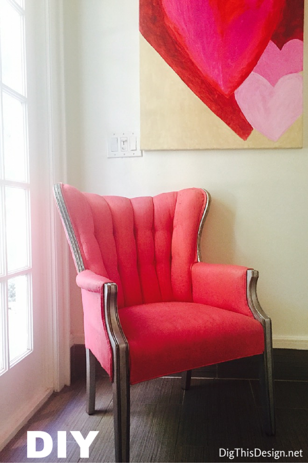 A finished classic chair DIY with do it yourself chalk paint tutorial.