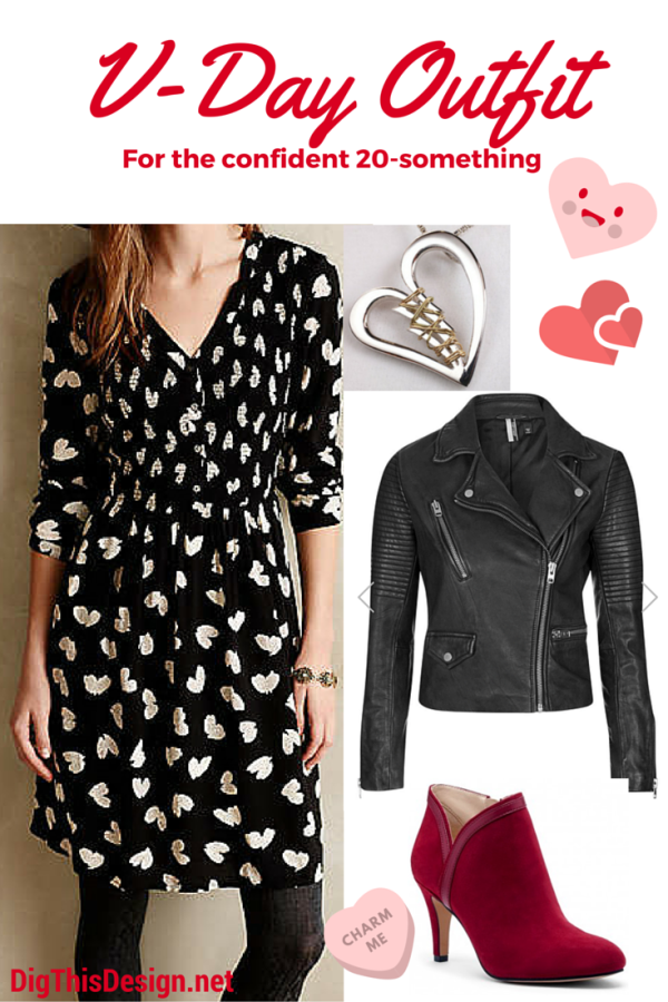 Valentine's day themed outfit style from a 20 something year old.