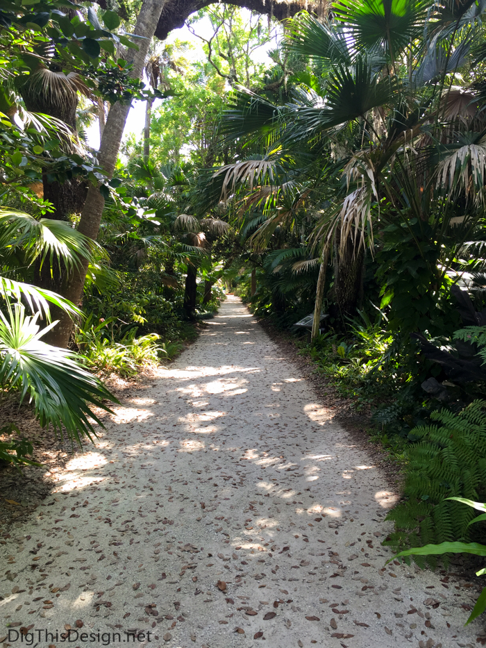 Path that runs throughout McKee Botanical Garden.