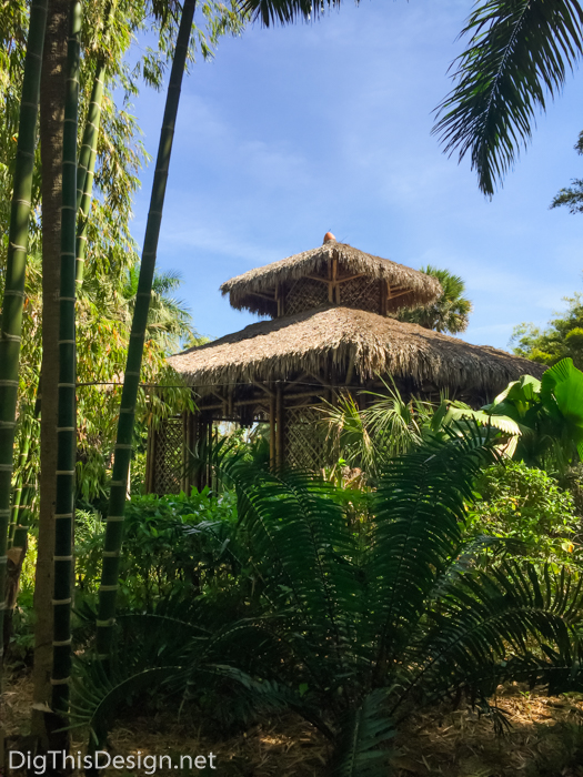 The bamboo pavillion at McKee Botanical Garden.