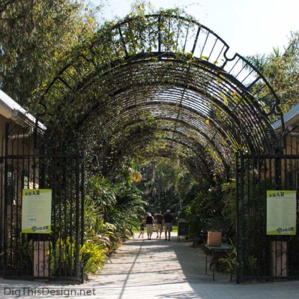 The entrance to McKee Botanical Gardens. 