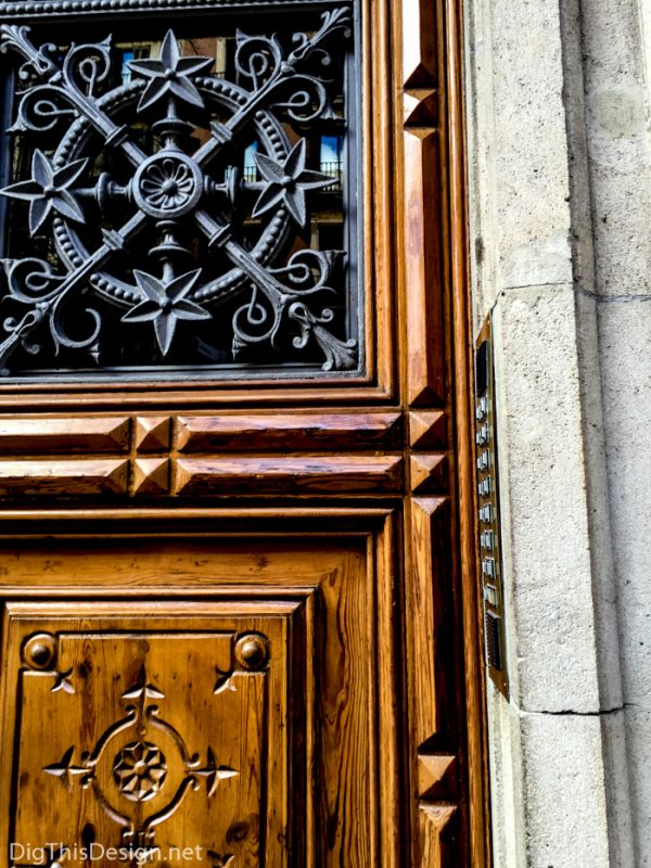 The details in a Spanish doorway in Barcelona.