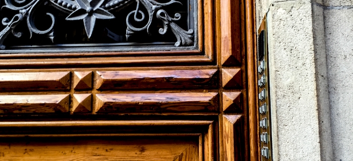 The details in a Spanish doorway in Barcelona.