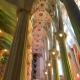 Interior architecture showing columns at Sagrada Familia