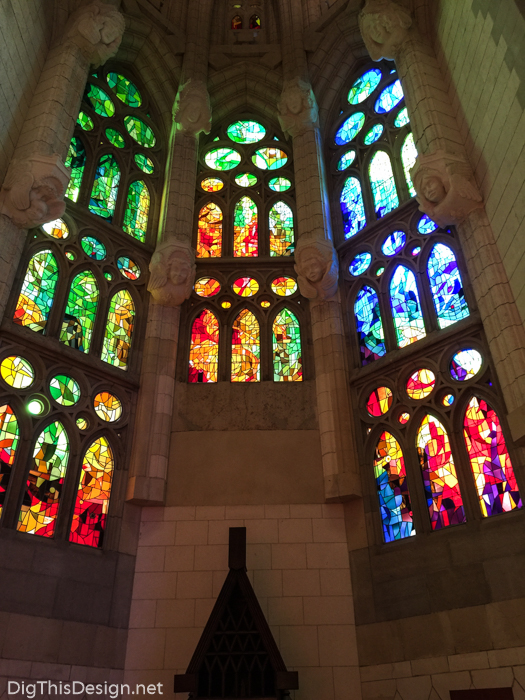 Stain glass at La Sagrada Familia