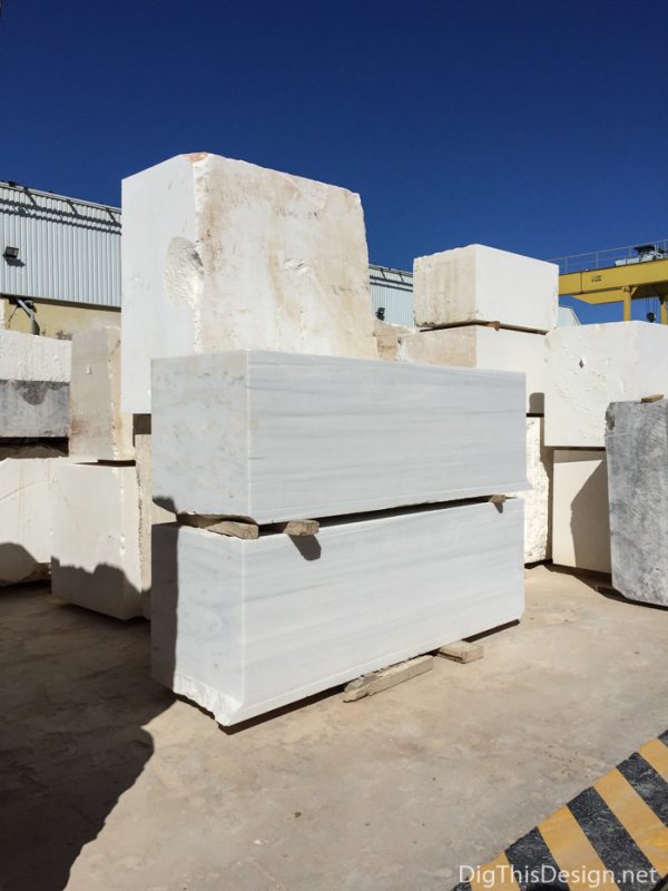 Cosentino's manufacturing plant, blocks of marble