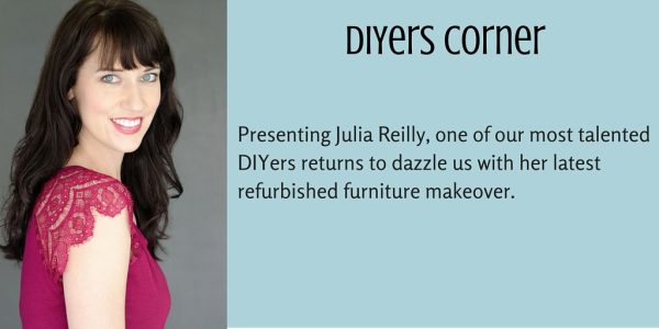 Julia Reilly, one of our most talented DIYers, returns to dazzle us with another one of her refurbished furniture pieces.