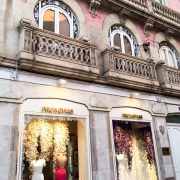 Almeria, Spain - In historic center a bridal store front.
