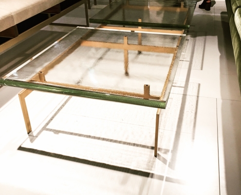Furniture trends at ICFF - glass coffee table.