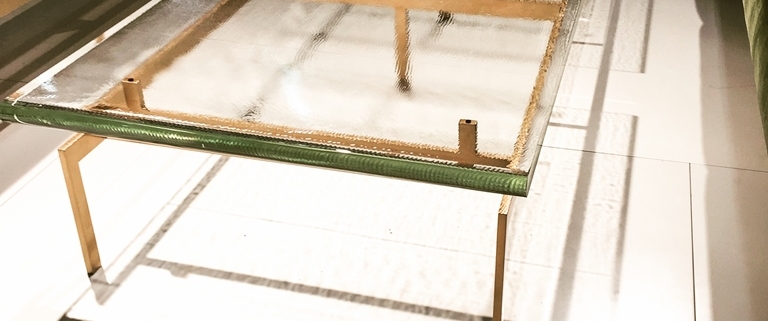 Furniture trends at ICFF - glass coffee table.