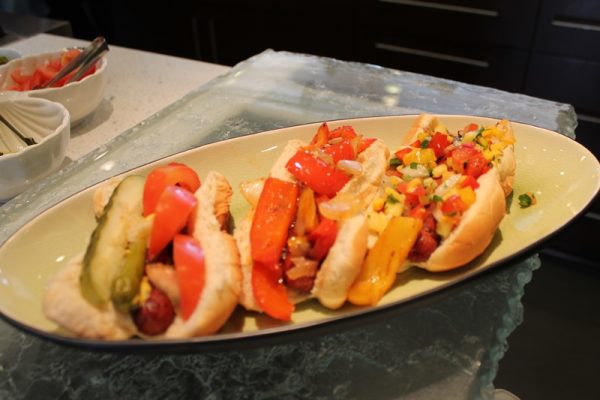 Hot dog recipes to try with gourmet topping.