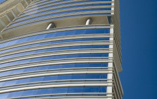 Commercial buildings with Valspar product.