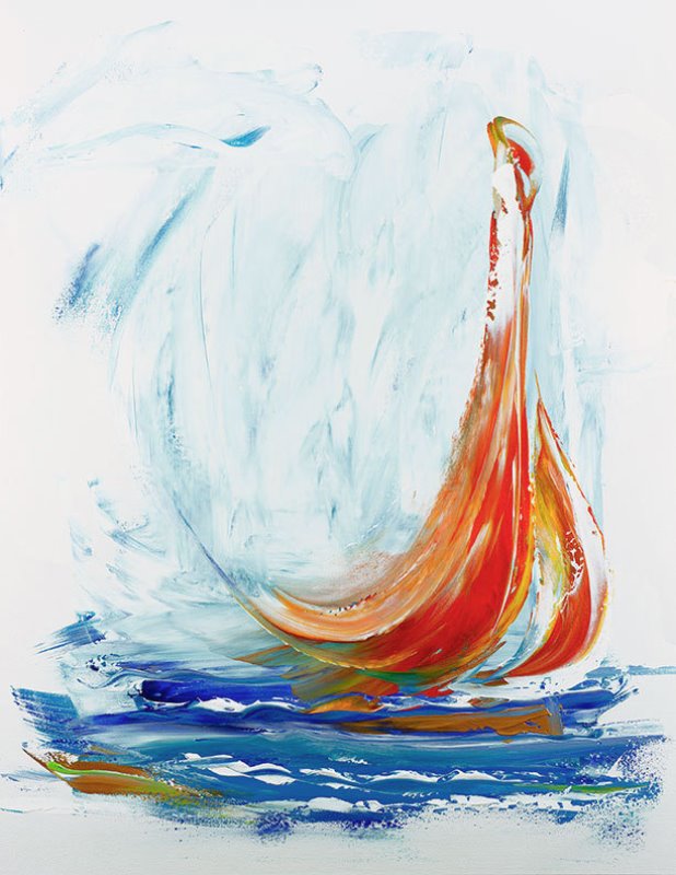 Lisa Jill Allison - painting of sailboat