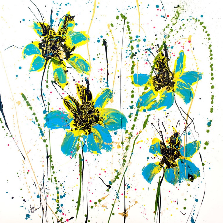 Lisa Jill Allison - blue flower painting