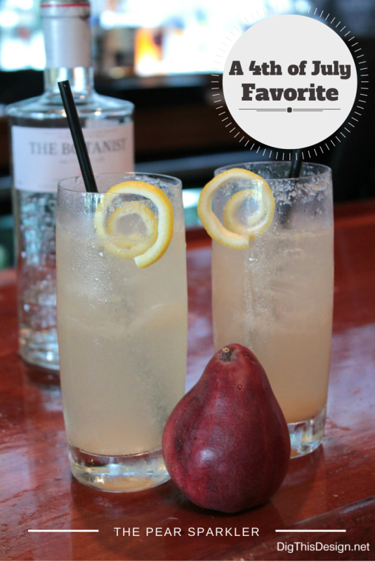 Healthy Summer Cocktails - 4th july pear sparkler