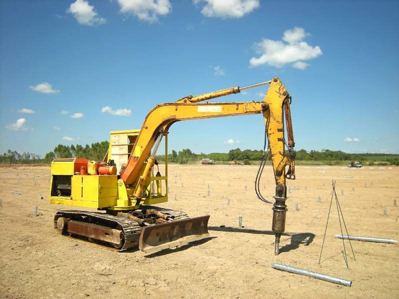 Screw piling equipment