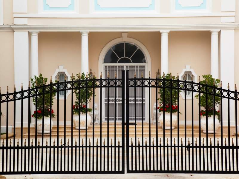 Wrought iron fencing