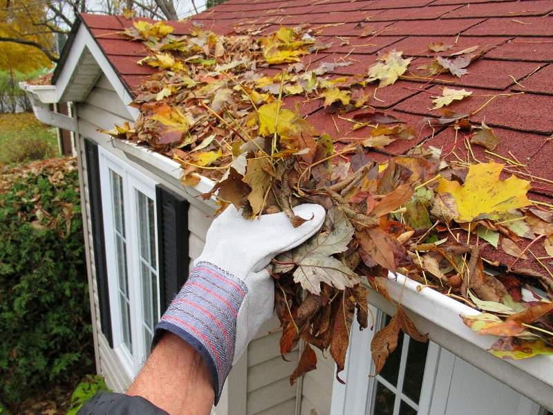 Clean the gutters to winter-proof the home.