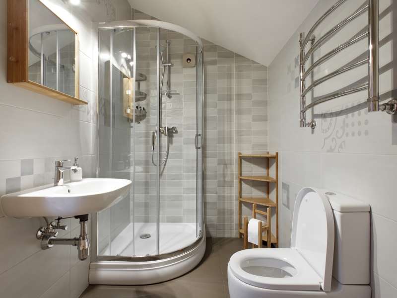 Spacious Small Bathroom Think Light and Bright