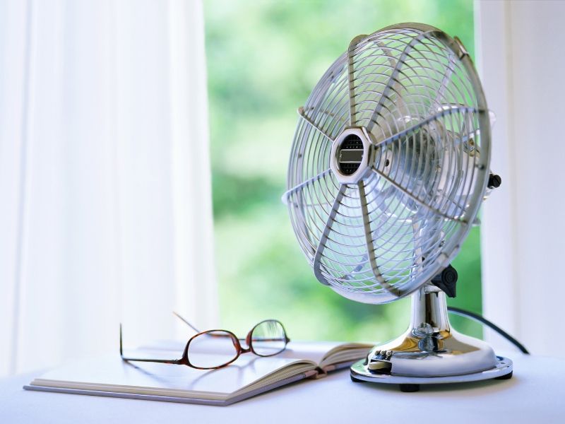 Electric fan to keep house cool