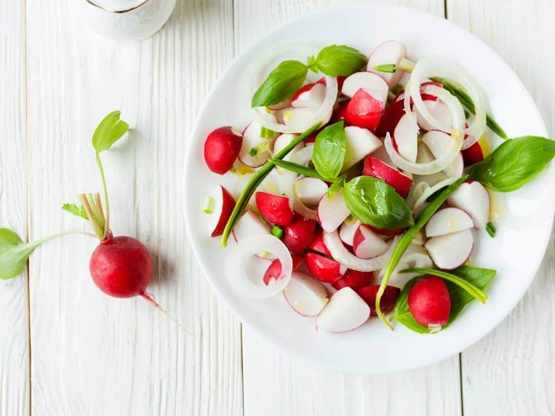 Summer salad on white tablescape