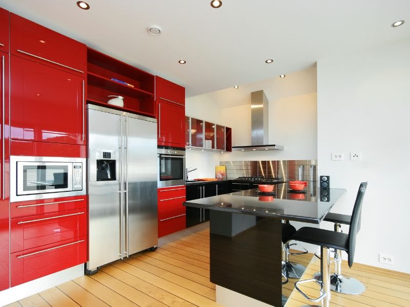 Snappy Color Kitchen Combos Red and White