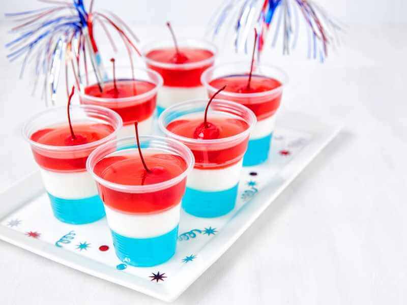 Jello Parfait 4th of July Delicious Treats