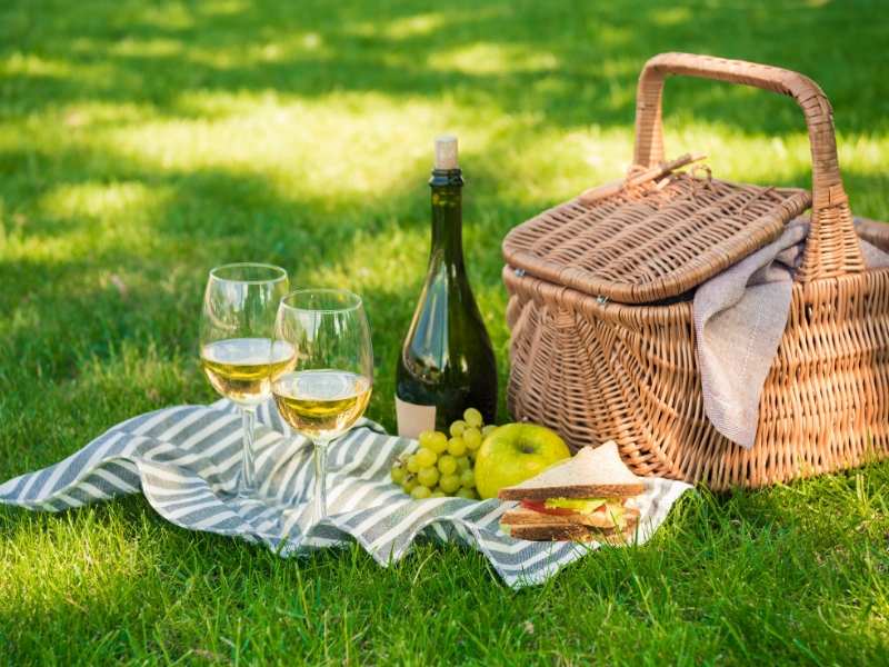 Picnic Basket Wicker Decor