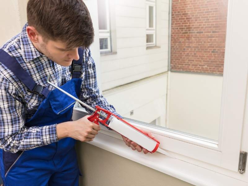 Seal and Caulk Windows and Doors for Winter