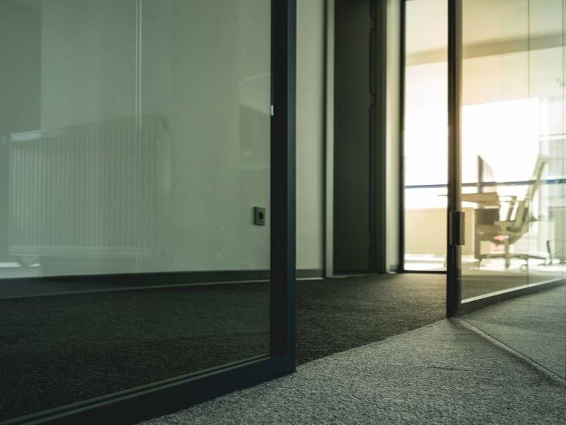 Unframed or Framed Glass Doors for Your Office