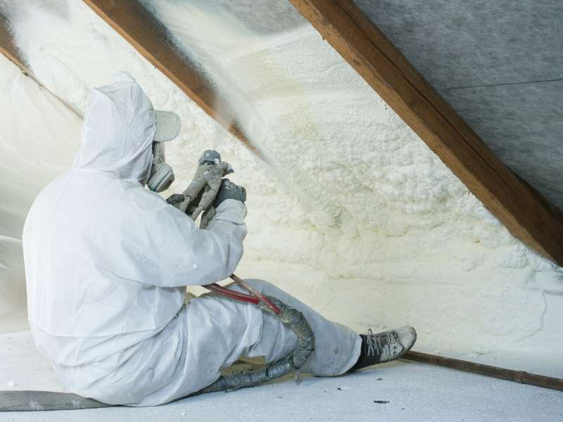 Spray foam insulation