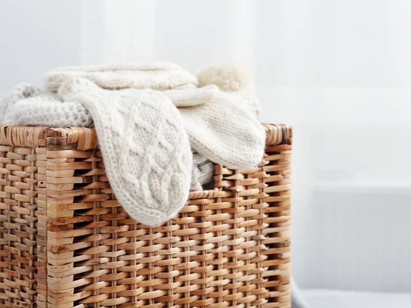 Add Rattan Baskets to Work Out of Cleaning