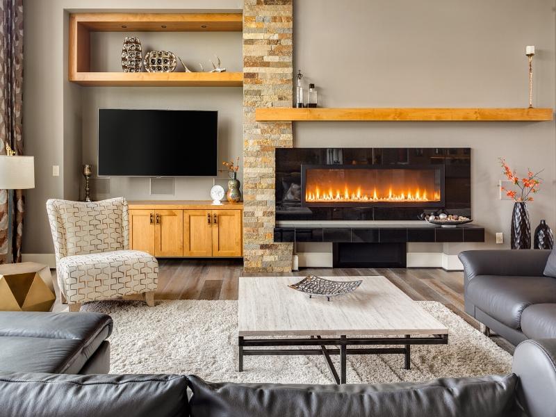 Fireplace for a luxurious look and feel