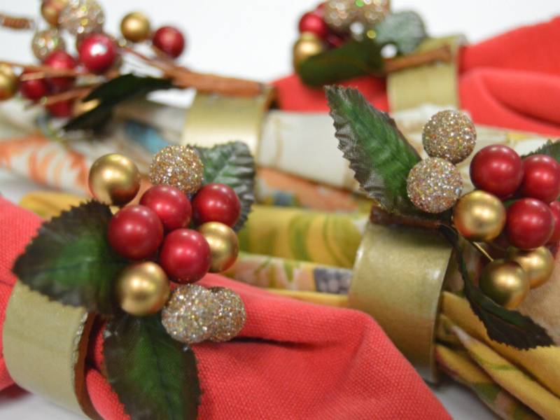 Holiday Napkin Rings from PVC Pipe