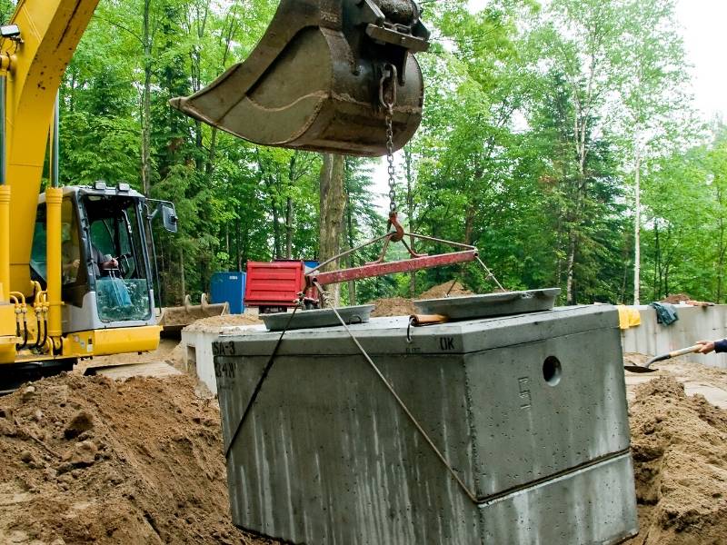 Installation of a new sewer system