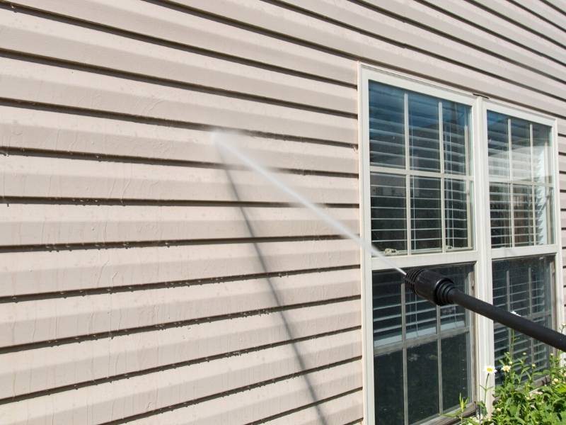 Washing Down Vinyl Siding