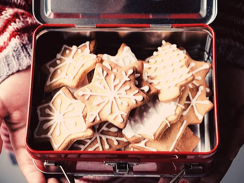 Lunch Box with Christmas Cookies