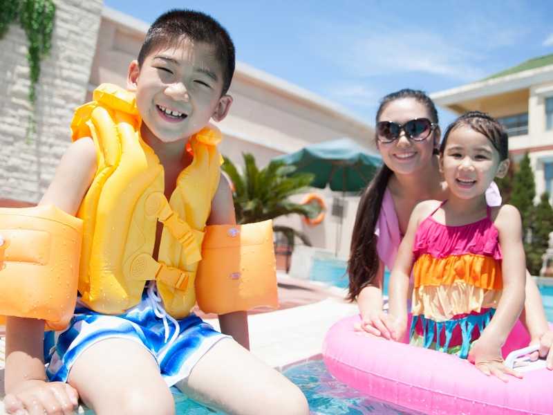 Swimming Pool Family at Play