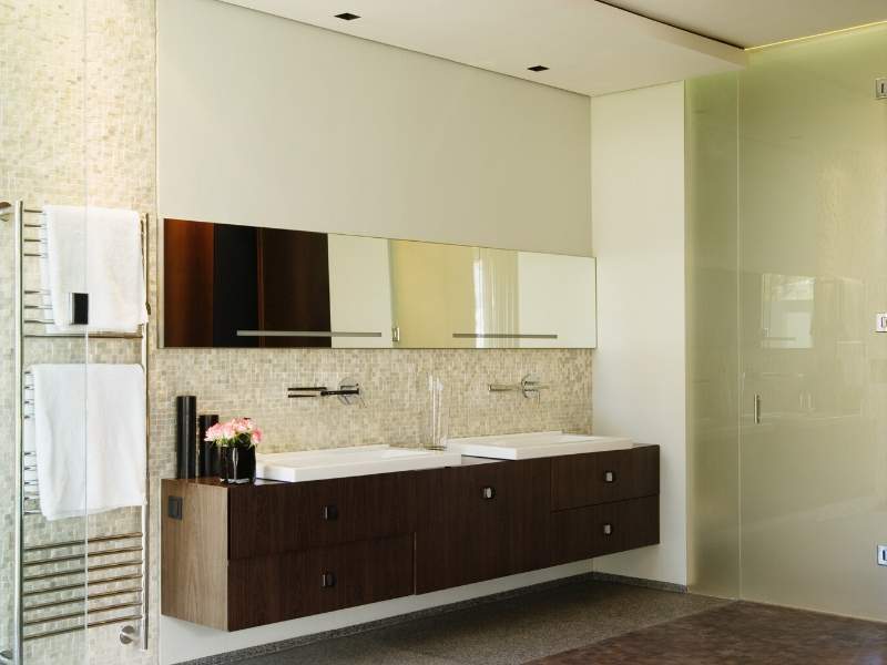 Use towel warmers in your modern bathroom.