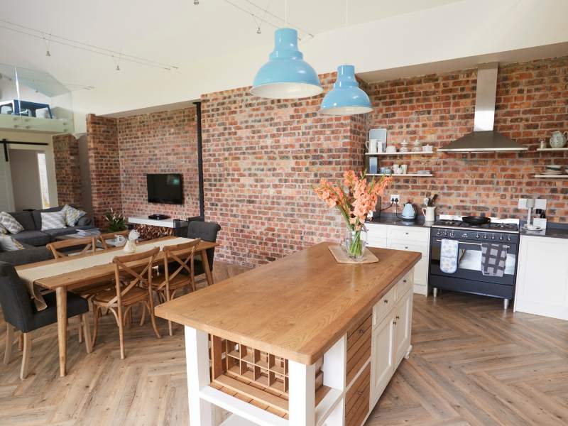 Desain interior dapur terbuka