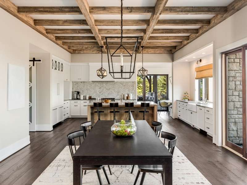 Make sure chandeliers are centered over the dining table